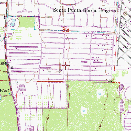 Topographic Map of Charlotte County Fire and Emergency Medical Services Station 5, FL