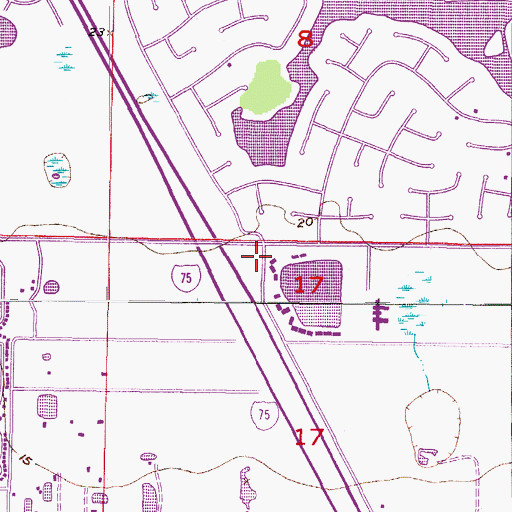 Topographic Map of Charlotte County Fire and Emergency Medical Services Station 12, FL
