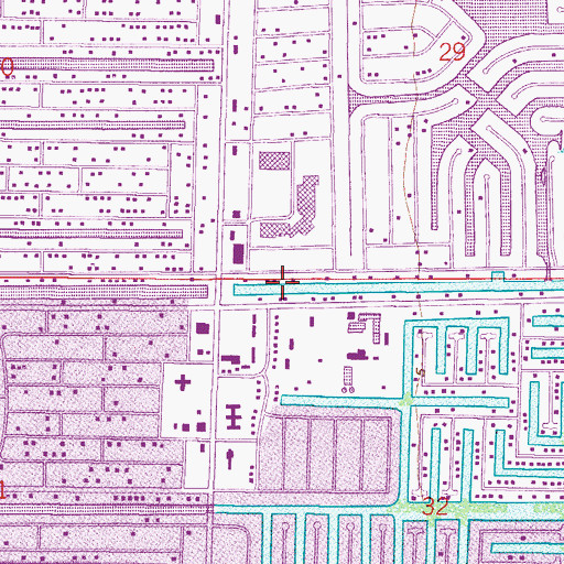 Topographic Map of Cape Coral Fire Department Station 3, FL
