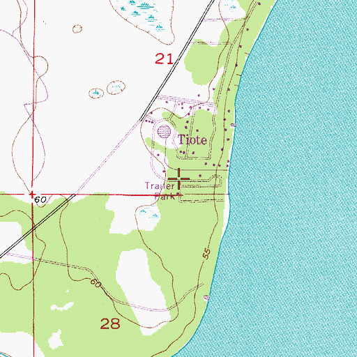 Topographic Map of Kissimmee River Volunteer Fire Station 16, FL