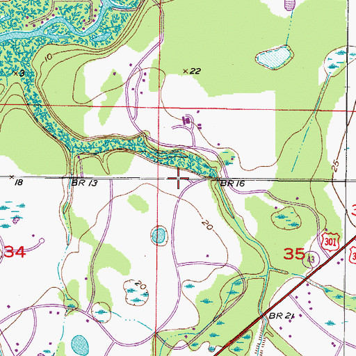 Topographic Map of Hillsborough County Fire Rescue Station 8 Sundance, FL