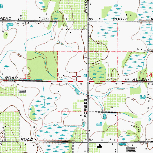 Topographic Map of Cork Knights Volunteer Fire Department Station 26, FL