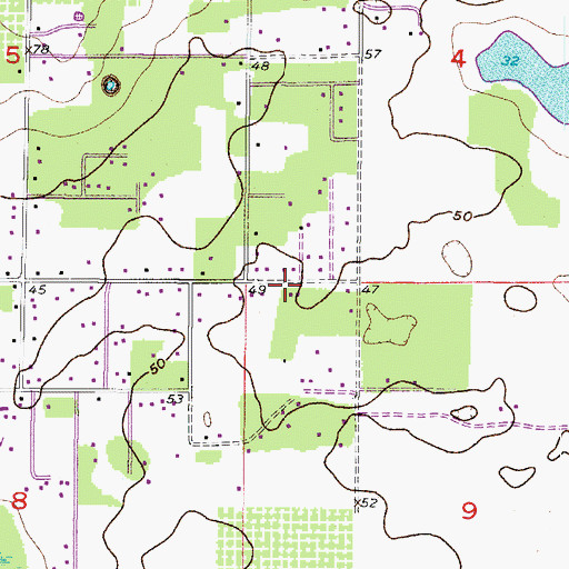 Topographic Map of Hillsborough County Fire and Rescue Station 27, FL