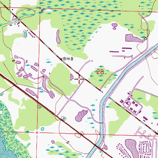 Topographic Map of Hillsborough County Fire Rescue Station 39 Tampa Shores, FL