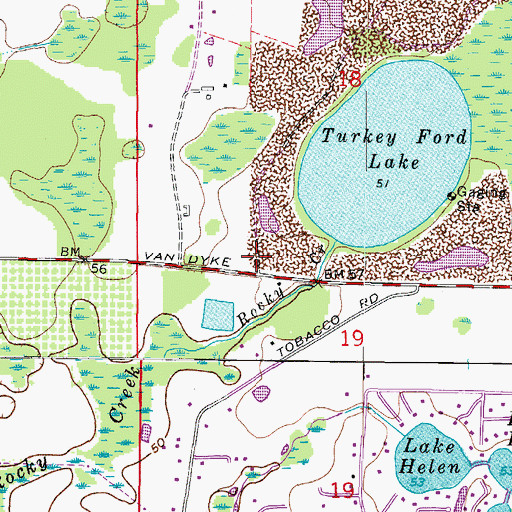 Topographic Map of Hillsborough County Fire and Rescue Station 34, FL