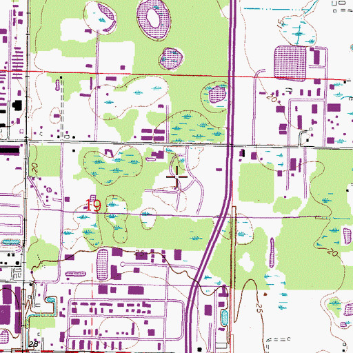 Topographic Map of Southern Manatee Fire and Rescue Administration, FL