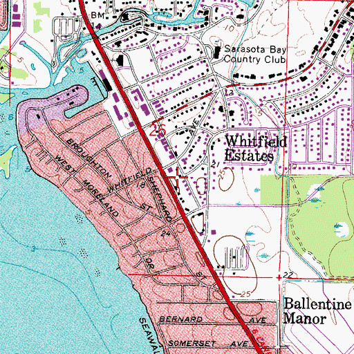 Topographic Map of Cedar Hammock Fire Rescue Station 4, FL