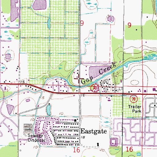 Topographic Map of Southern Manatee Fire and Rescue District Station 4, FL