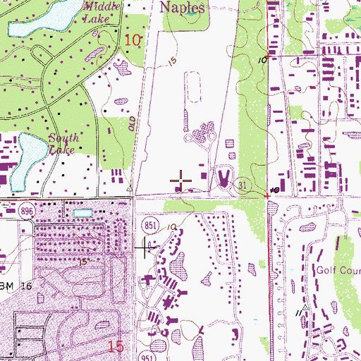 Topographic Map of North Naples Fire Control and Rescue District Station 40, FL