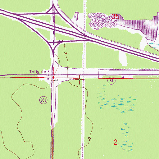 Topographic Map of Golden Gate Fire Control and Rescue District Station 72, FL