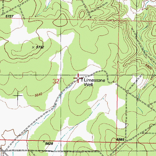 Topographic Map of Limestone Well, AZ