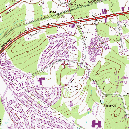 Topographic Map of Joppa - Magnolia Volunteer Fire Company House 2, MD
