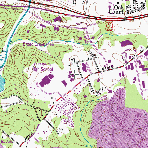 Topographic Map of Annapolis Fire Marshal's Office, MD