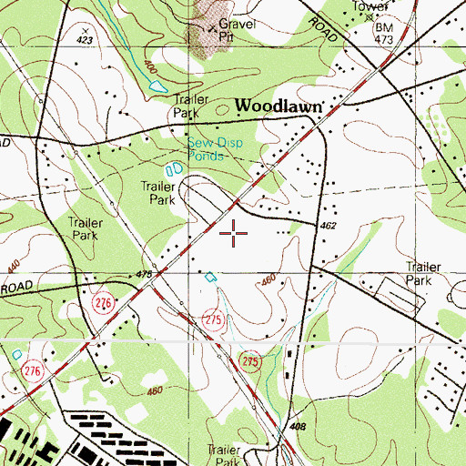 Topographic Map of Water Witch Fire Company Station 72, MD