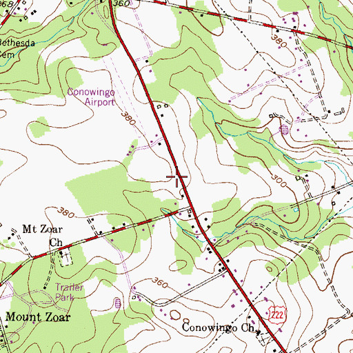 Topographic Map of Water Witch Fire Company Station 73, MD