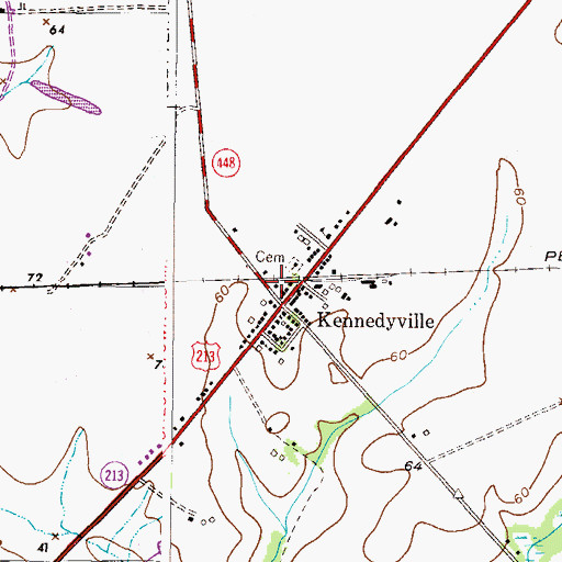 Topographic Map of Kennedyville Volunteer Fire Company Station 4, MD