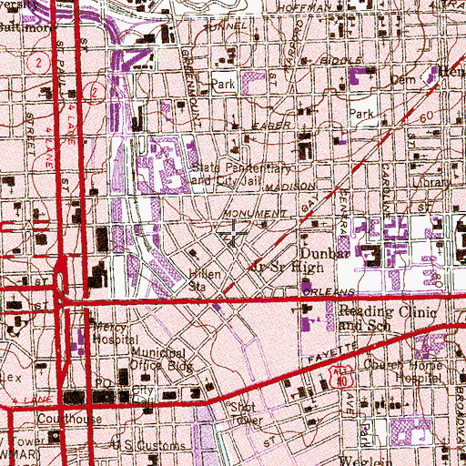 Topographic Map of Baltimore City Fire Station 26, MD