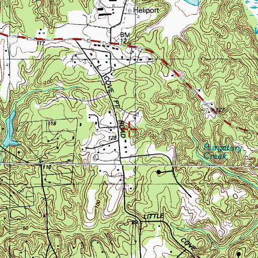 Topographic Map of Solomons Volunteer Rescue Squad and Fire Department Company 3 Substation, MD