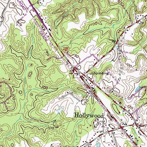 Topographic Map of Hollywood Volunteer Fire and Rescue Squad Company 79, MD