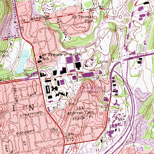 Topographic Map of Copernicus Hall and Observtory, CT