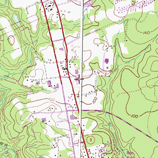 Topographic Map of Anne Arundel County Fire Department Headquarters, MD