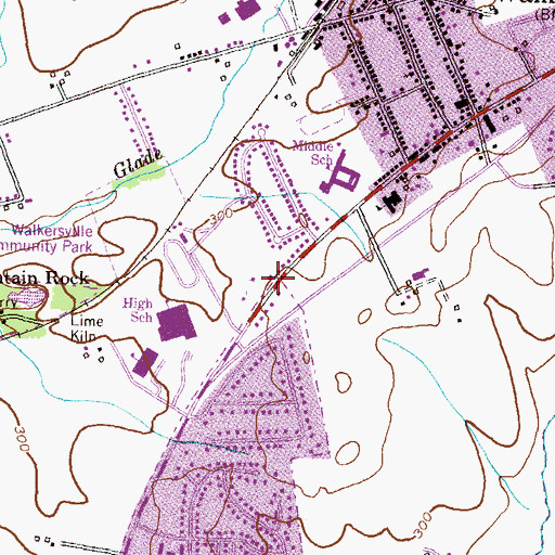 Topographic Map of Walkersville Volunteer Rescue Company Station 24, MD