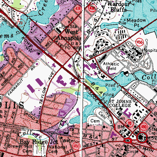 Topographic Map of Calvary Center, MD