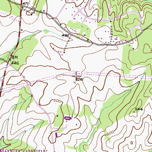 Topographic Map of Village Montessori School, MD