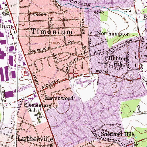 Topographic Map of Havenwood Church Preschool Center, MD