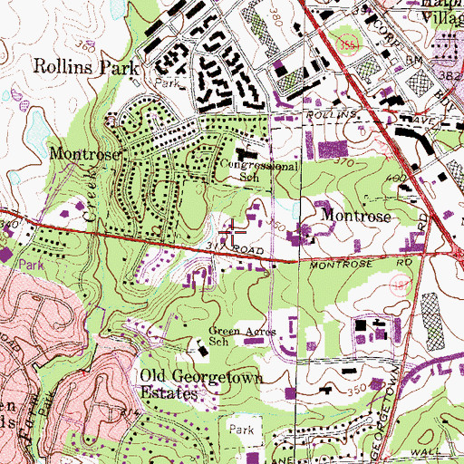 Topographic Map of Saint Elizabeth Elementary School, MD