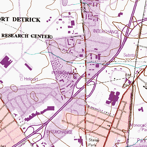 Topographic Map of Maranatha Christian Academy, MD