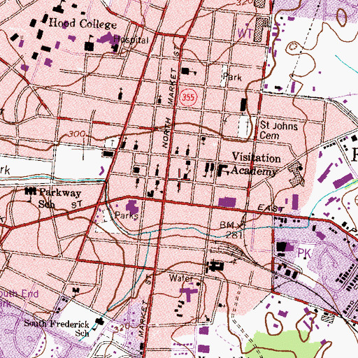 Topographic Map of Wee Folk School, MD
