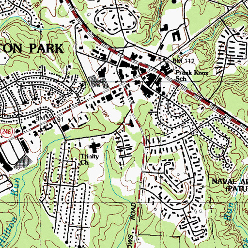 Topographic Map of Lexington Park Baptist Preschool, MD