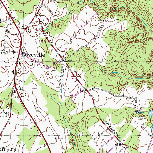 Topographic Map of Mechanicsville Mennonite School, MD