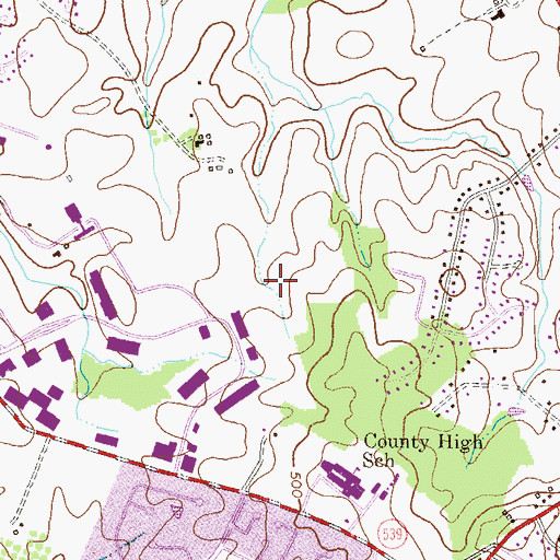 Topographic Map of The Goddard School, MD