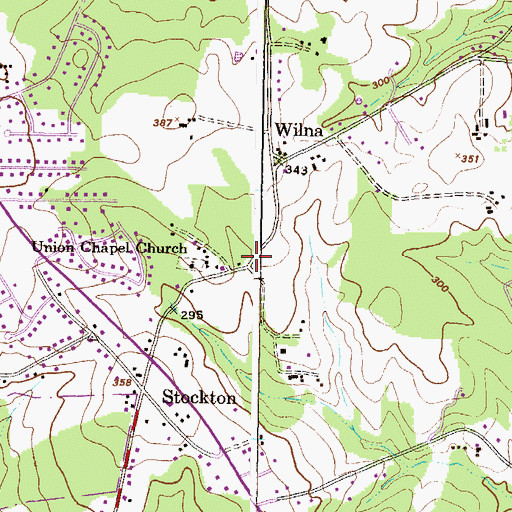 Topographic Map of Hudson Seventh Day Adventist School, MD