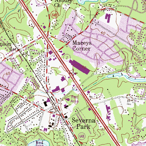 Topographic Map of Children's Discovery Center, MD