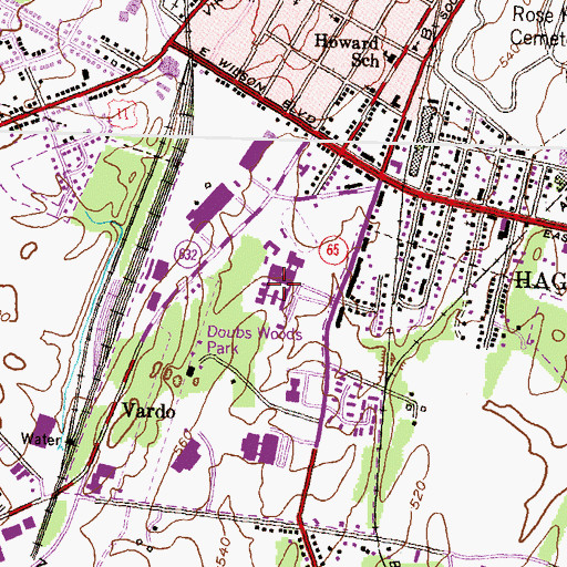 Topographic Map of Antietam Academy Alternative School, MD