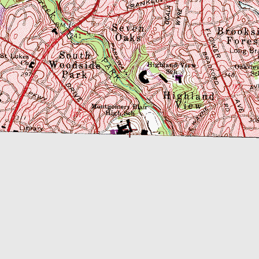 Topographic Map of Silver Spring International Middle School, MD