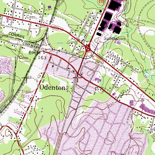 Topographic Map of Odenton Christian Elementary School, MD