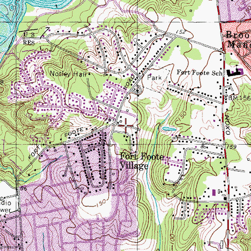 Topographic Map of Fort Washington Montessori School, MD