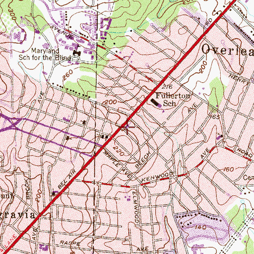 Topographic Map of Saint Michael the Archangel School, MD