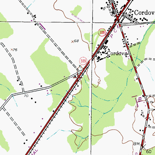 Topographic Map of Bethany School, MD