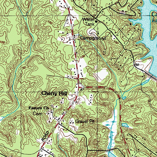 Topographic Map of Patuxent High School, MD