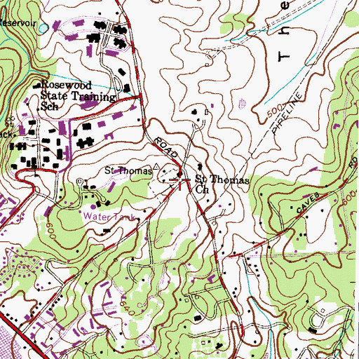 Topographic Map of Saint Thomas Parish Cooperative Day School, MD