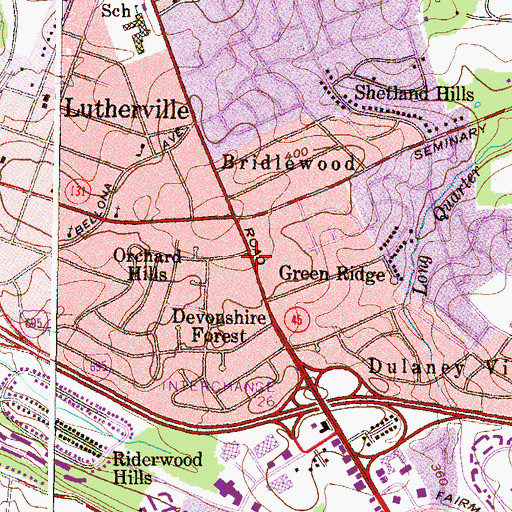 Topographic Map of Valley Baptist Kindergarten, MD