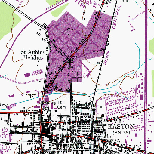 Topographic Map of Easton Day Care Center, MD