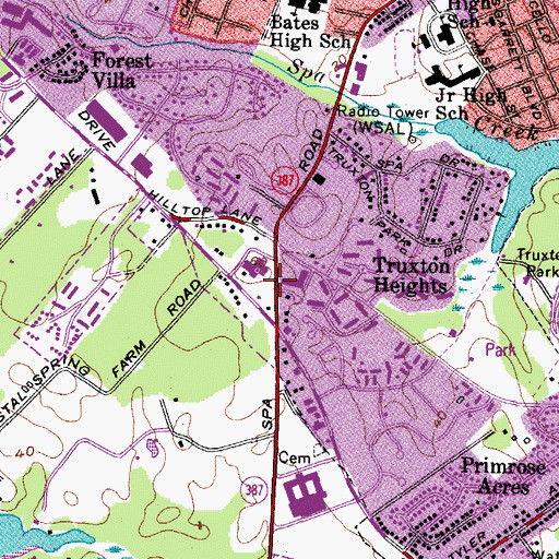 Topographic Map of Aleph Bet Jewish Day School, MD