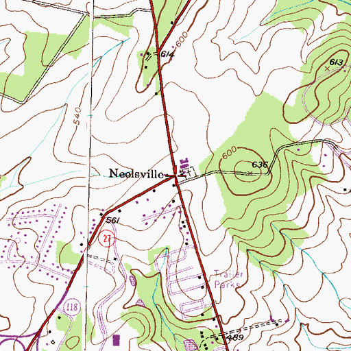 Topographic Map of Madison School, MD