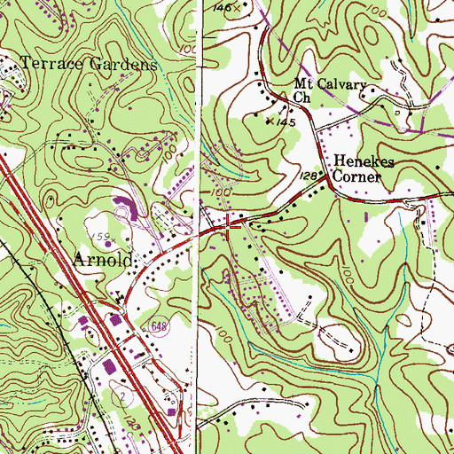 Topographic Map of Asbury Community Christian Preschool, MD